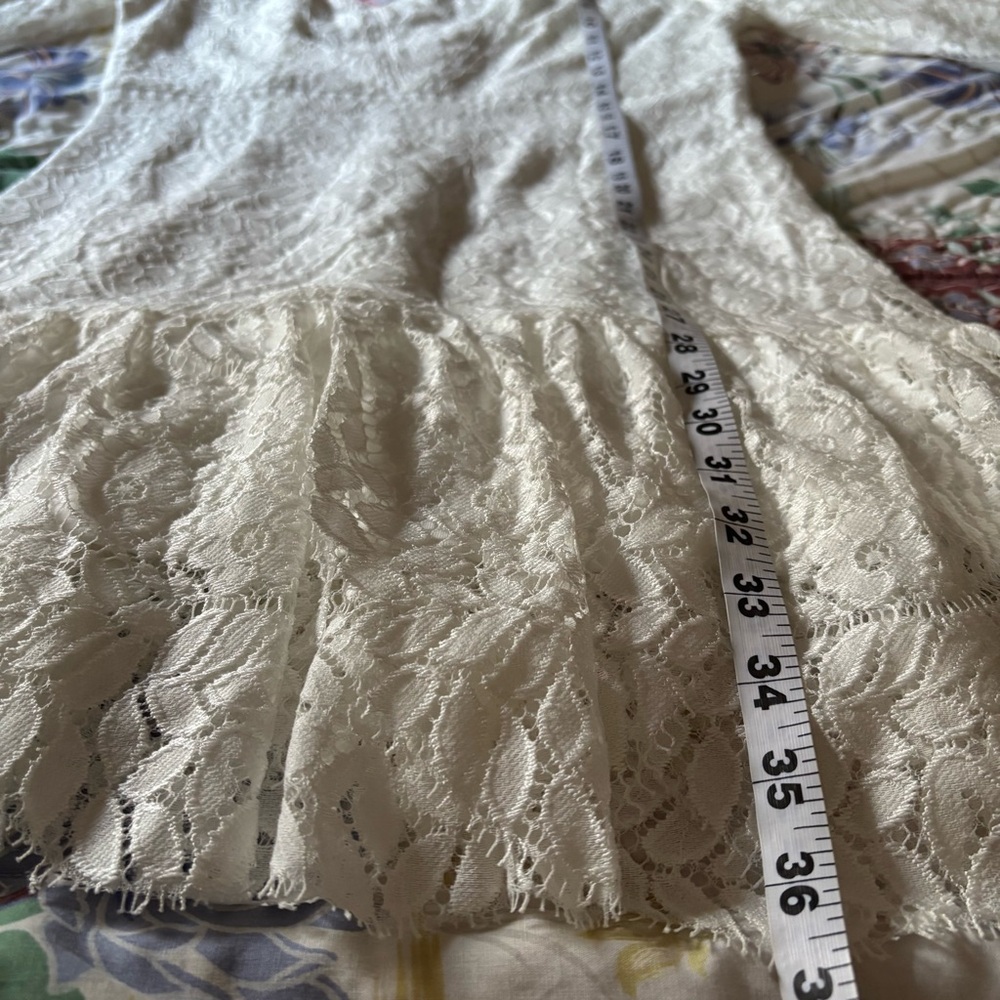 JJ's House Scoop Bodycon Lace Mini Dress White NWT Coquette Romantic Party Sz L - Picture 4 of 9
